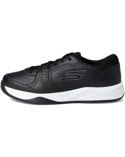 Skechers Viper Court Smash-athletic Indoor Outdoor Pickleball Shoes | Relaxed Fit Sneakers - Black