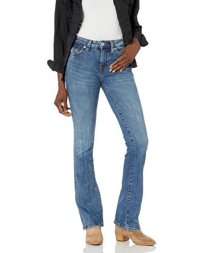 True Religion Becca Mid Rise Bootcut Flap Jean - Blue