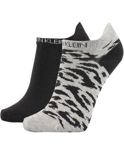 Calvin Klein Socks s Liner 2p Leopard Back tab Socks - Mehrfarbig