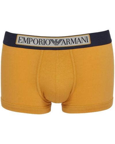 Emporio Armani Logo Label Trunks - Orange