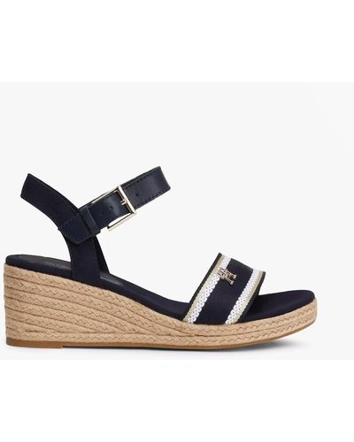 Tommy Hilfiger Webbing Wedge Sandal S Espadrilles Space Blue