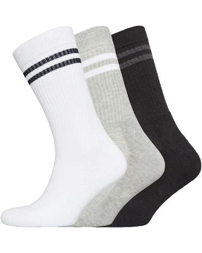 French Connection S Fcuk Three Pack Sport Stripe Socks - Black