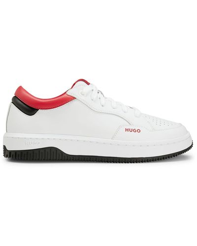 HUGO Mixed-material Trainers With Logo Details - White