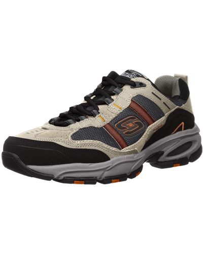 Skechers Vigor 2.0 Trait Low Top Sneaker Shoes Navy/gray 11 - Zwart