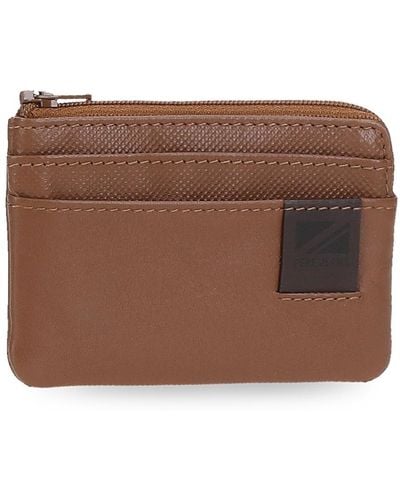 Pepe Jeans Topper Purse Brown 11 X 7 X 1.5 Cm Leather