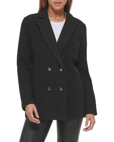Levi's Wool Blend Double Breasted Blazer - Black
