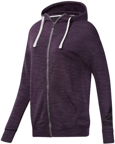 Reebok S Marble Hoodie Sweatshirt - Purple