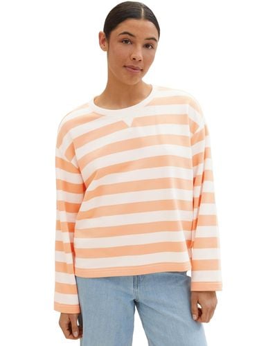 Tom Tailor Sweatshirt mit Streifen - Mehrfarbig