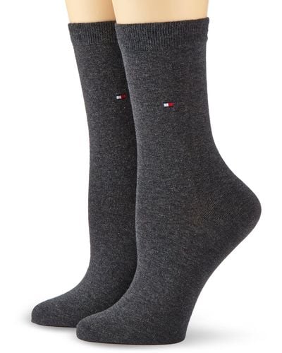 Tommy Hilfiger Calcetines para mujer 35-38 paquete de 2 - Negro