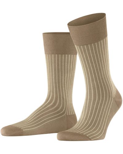 FALKE Socken Oxford Stripe M SO Baumwolle gemustert 1 Paar - Natur