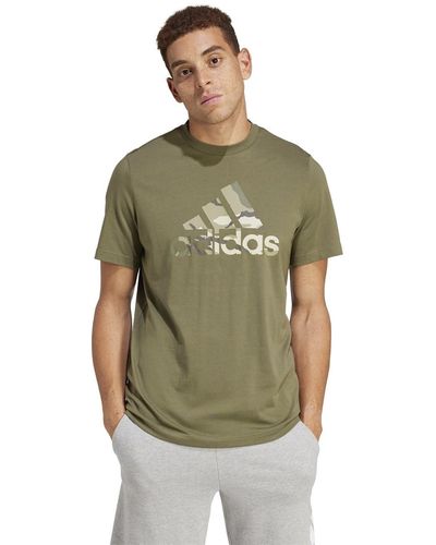 adidas T-shirt Camo Badge of Sport Graphic - Verde