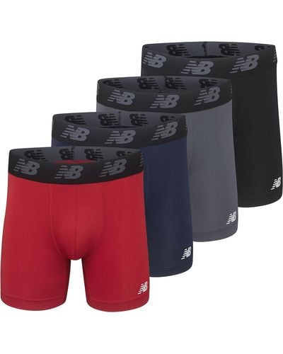 New Balance Nb3017-4 Performance 5 No Fly Boxer Slips 4 Pack - Blauw