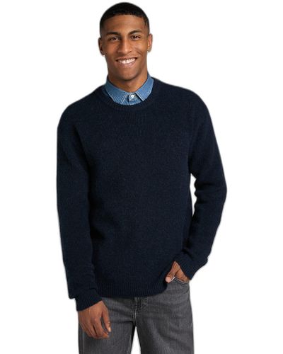 Lee Jeans Seasonal Crew Pullover Sweater - Blau
