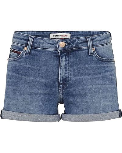 Tommy Hilfiger Jeans Shorts Mid Rise - Blau
