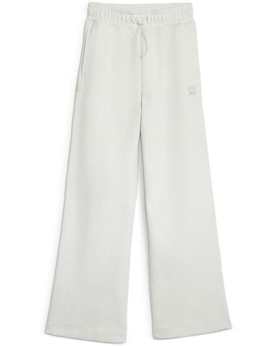 PUMA Womens Infuse Wide Leg Trousers Casual - Grey, White, M