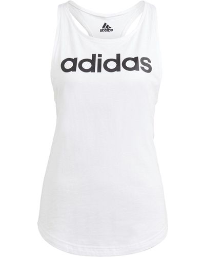 adidas W Lin T-shirt Voor - Wit