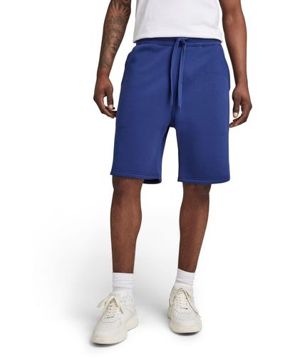 G-Star RAW , hombres Shorts deportivos Premium Core, Azul