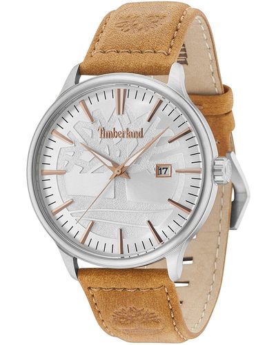 Timberland Datum Klassiek Kwarts Horloge Met Lederen Armband 15260js/04 - Metallic