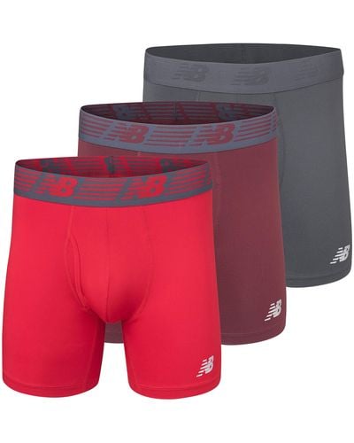 New Balance 6" Boxer Brief Fly Front with Pouch - Rot