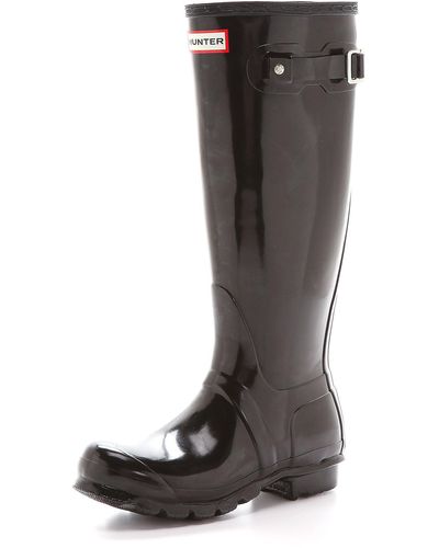 HUNTER Original Tall Wellington Boots - Black