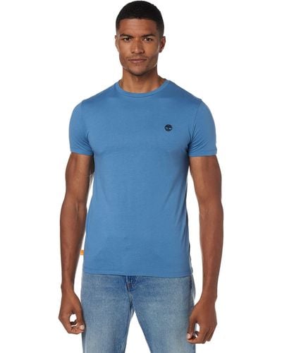 Timberland Shirt Uomo Slim con Logo - Taglia - Blu