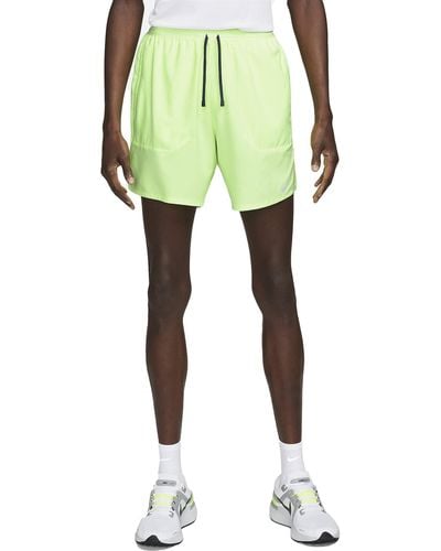 Nike Dri-fit Stride 7" Brief-lined Running Shorts - Yellow