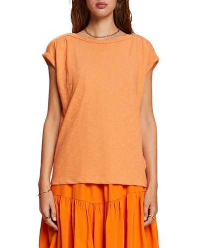 Esprit 063ee1k301 T-Shirt - Orange