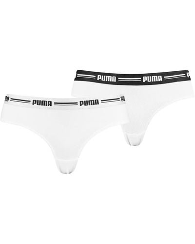 PUMA Cotton Modal Brazilian Underwear - Blanco