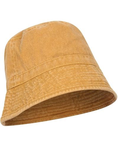 Mountain Warehouse Washed Pocket Bucket Hat Tan - Natural
