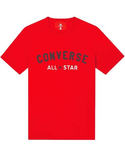 Converse T-Shirt 10023260A05610 Uomo Rossa Rosso XL