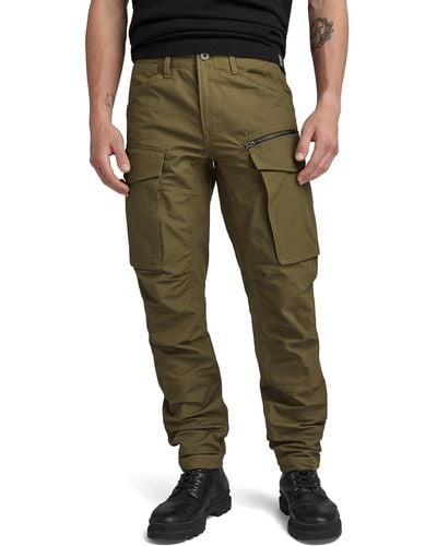 G-Star RAW Pantalones Rovic Zip 3D Regular Tapered Para Hombre - Verde