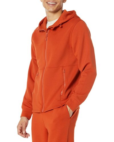 Amazon Essentials Active Sweat Zip Through Hooded Sweatshirt - Orange