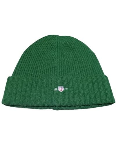 GANT Shield Wool Beanie Hat - Green
