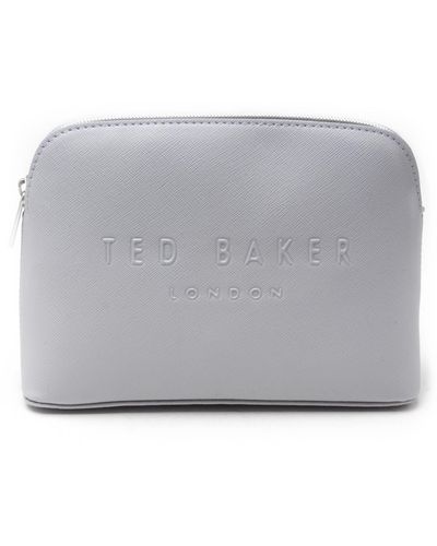 Ted Baker S Crosshatch Deboss Cosmetic Bags And Wallets Grey One Size