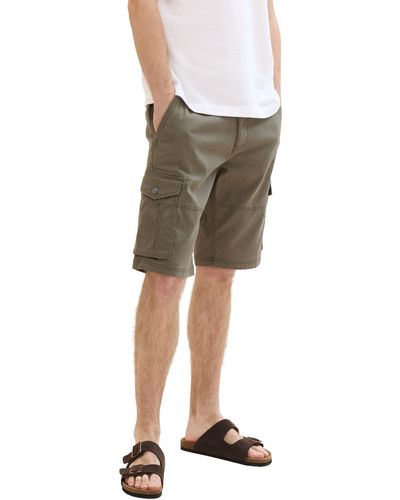 Tom Tailor Regular Fit Cargo Shorts - Natur