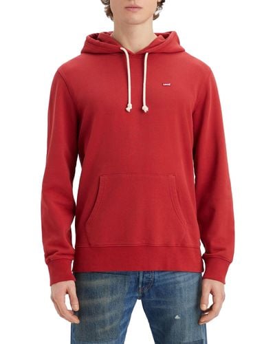 Levi's New Original Sweatshirt Hoodie - Red