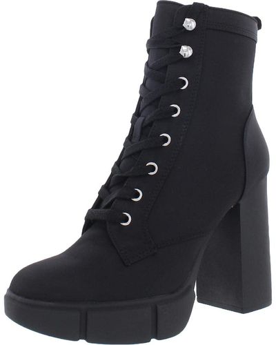 Steve Madden S Hani Ankle Booties Combat & Lace-up Boots - Black