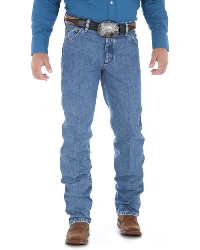 Wrangler Premium Performance Cowboy Cut Jean,Stonewash,32x32 - Blu