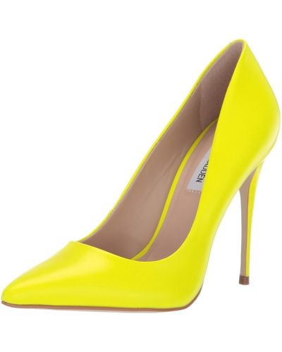 Steve Madden Daisie Neon Leather Pointed Toe Pump - Yellow