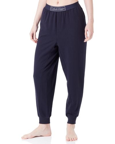 Calvin Klein Pantaloni da Jogging Donna Sweatpants Lunghi - Blu
