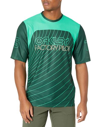 Oakley Erwachsene Seeker '75 Kurzarmtrikot T-Shirt - Grün