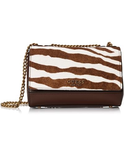 Guess Iseline Convertible Crossbody Flap - Brown