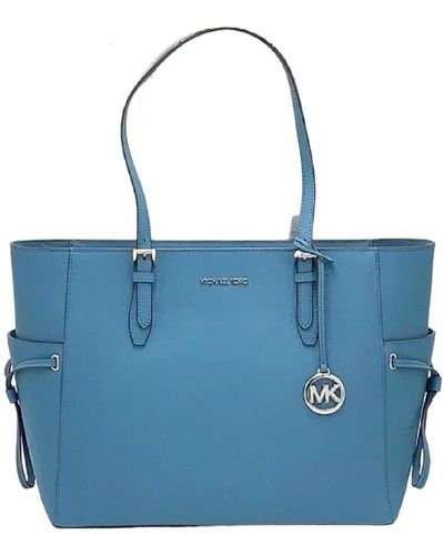 Michael Kors Gilly Large Saffiano Leather Travel Tote Bag Teal in