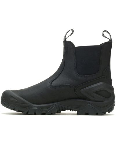 Merrell Strongfield Chelsea SR Waterproof Breathable Oil-and Slip-Resistant Leather Work Boots - Nero