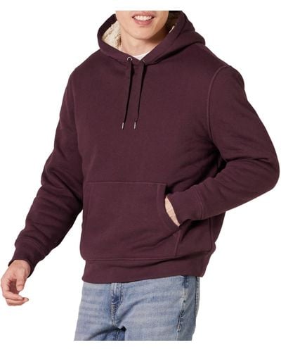 Amazon Essentials Sherpa-lined Pullover Hoodie Sweatshirt - Red