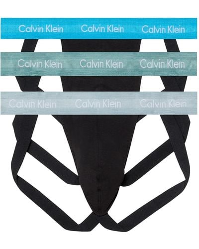 Calvin Klein Jock Strap 3Pk Suspensorium - Blau