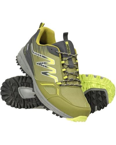 Mountain Warehouse Enhance Waterproof Men's Running Trainers - Breathable, Soft, Comfortable & Durable Trainers - For Spring - Green