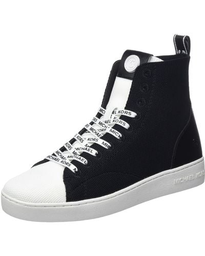 Michael Kors Edie Knit High Top Sneakers Voor - Zwart