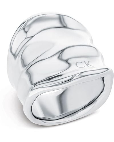 Calvin Klein Anillo para Mujer Colección ELEMENTAL de Acero inoxidable - 35000645D - Multicolor