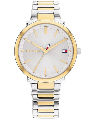 Tommy Hilfiger Quartz Stainless Steel And Link Bracelet Watch - Metallic